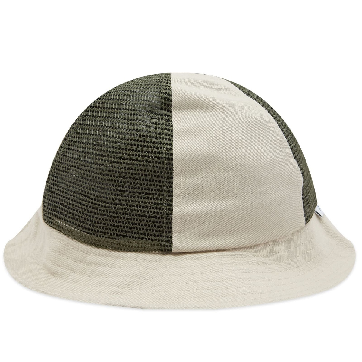 Photo: Palmes Men's Mesh Bucket Hat in Stone/Olive