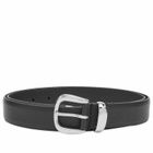 Anderson's Men's Narrow Leather Metal Tip Belt in Black