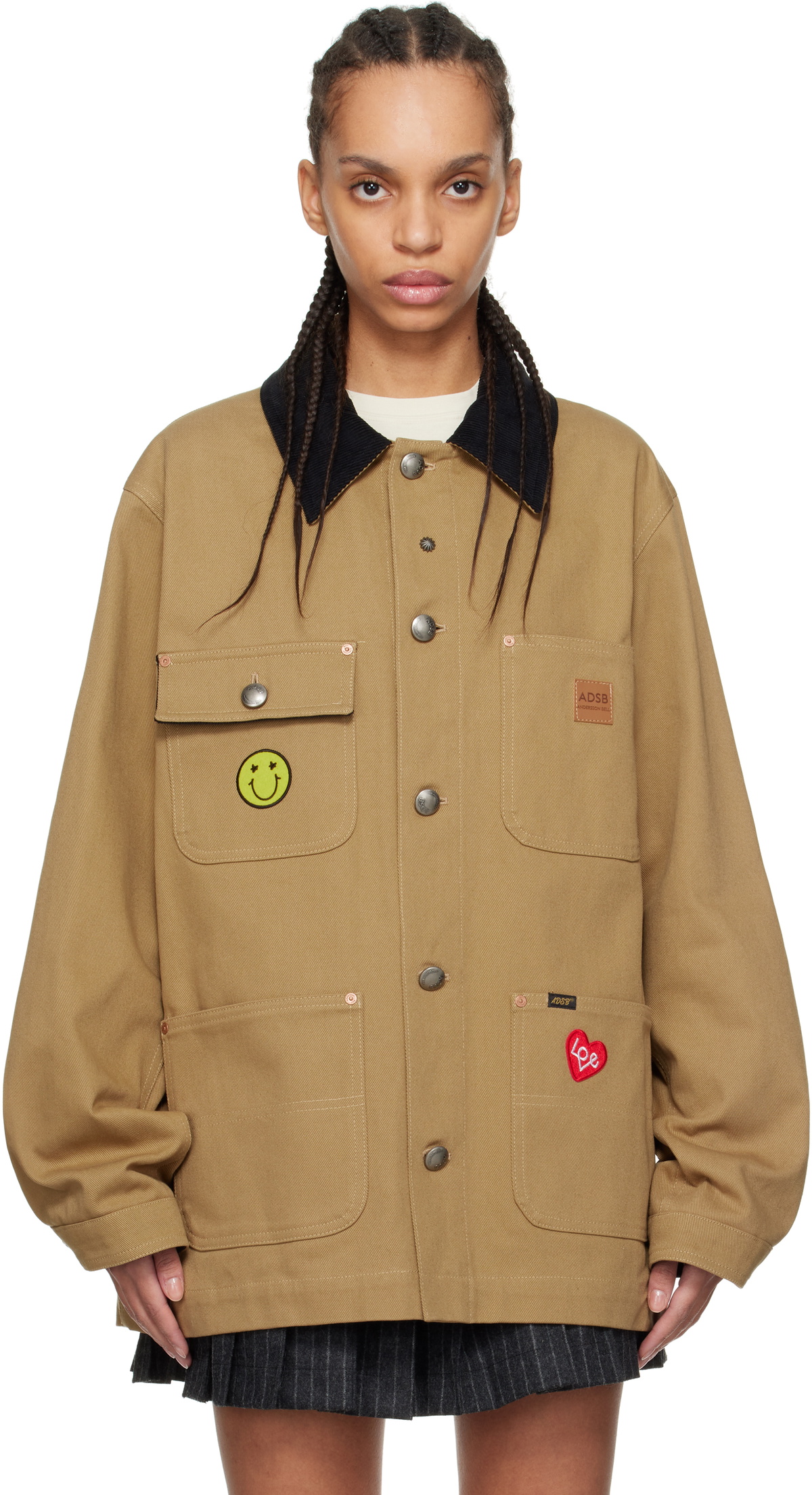 Andersson Bell Women's Arina Lace-Up Anorak Shirt in Yellow