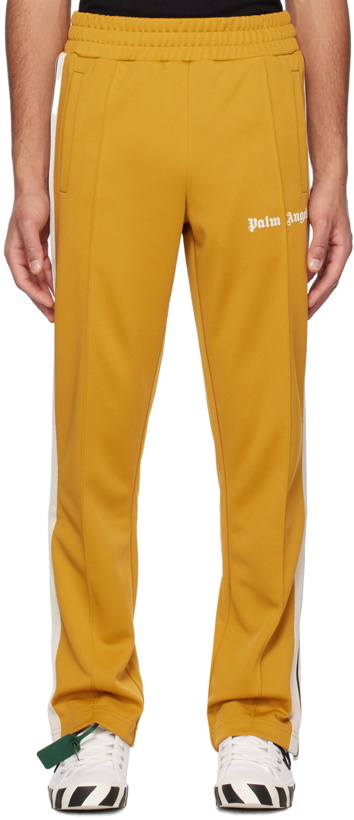 Photo: Palm Angels Yellow Classic Track Pants