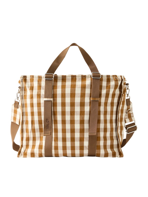 Photo: NN07 - Checked Organic Cotton Weekend Bag