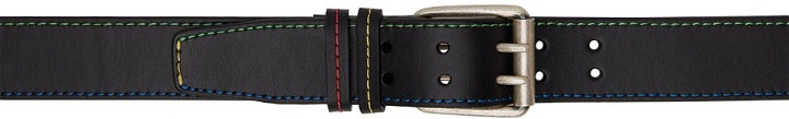 Photo: PS by Paul Smith Black & Multicolor Stitching Belt