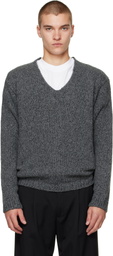 OUR LEGACY Gray Link V-Neck Sweater
