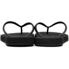 Balenciaga Black Logo Flip-Flops