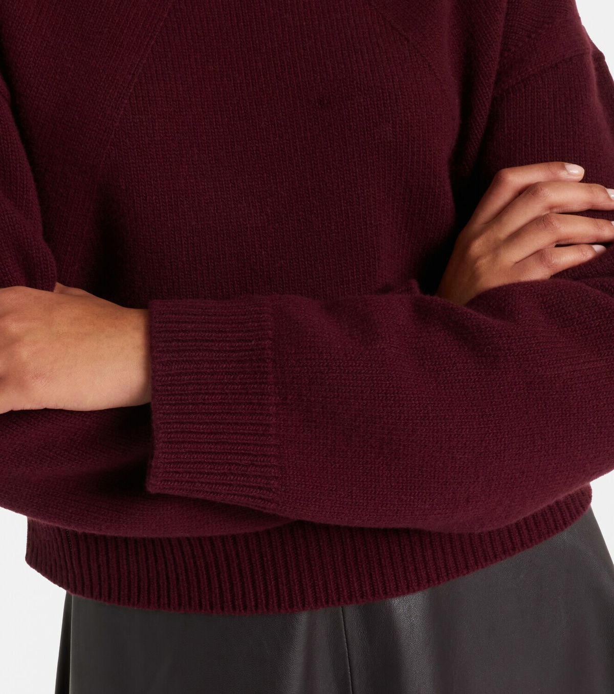 Fforme Marcela cropped wool and cashmere sweater