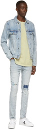 Ksubi Blue Denim Classic Kolor Stitch Jacket