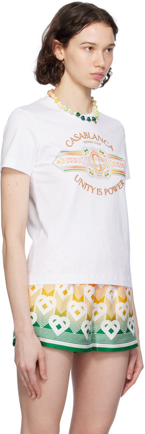 Casablanca White Crewneck T-Shirt
