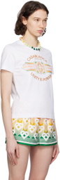 Casablanca White Crewneck T-Shirt
