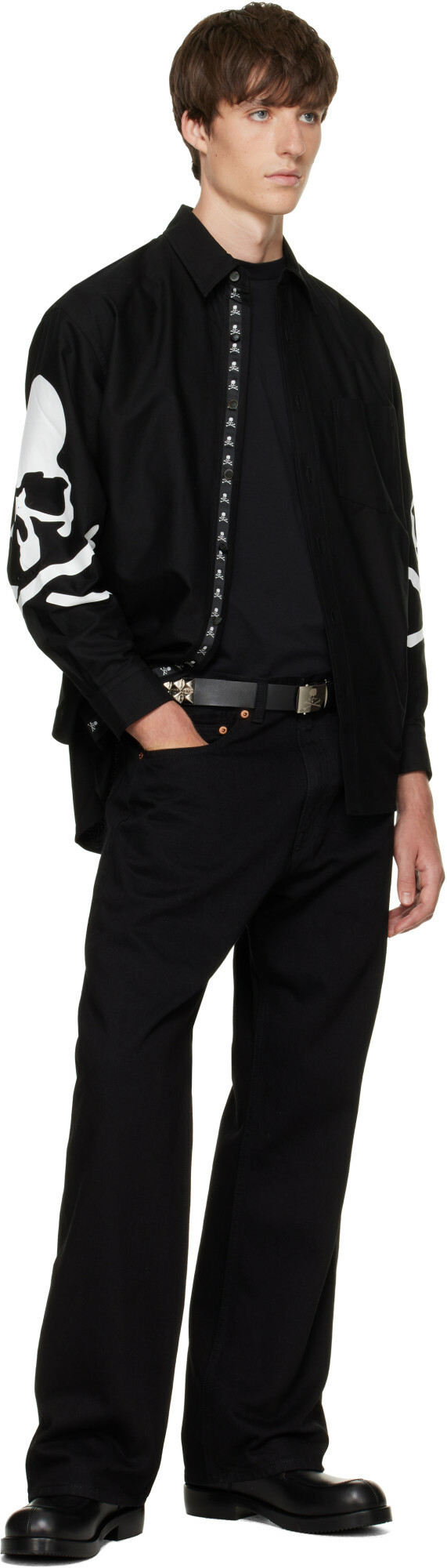 mastermind JAPAN Black Oxford Shirt