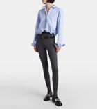 Prada Ribbed-knit cotton-blend tights