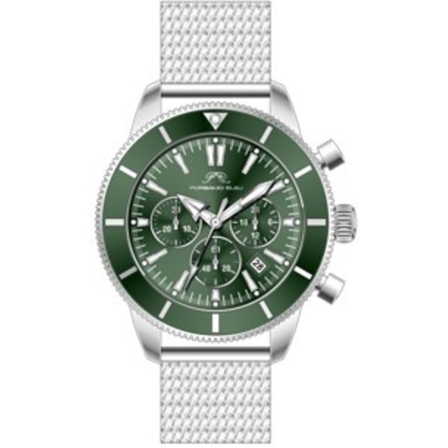 Porsamo Bleu Brandon Chronograph Quartz Green Dial Mens Watch 1011EBRS