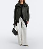 Vince Oversized leather biker jacket