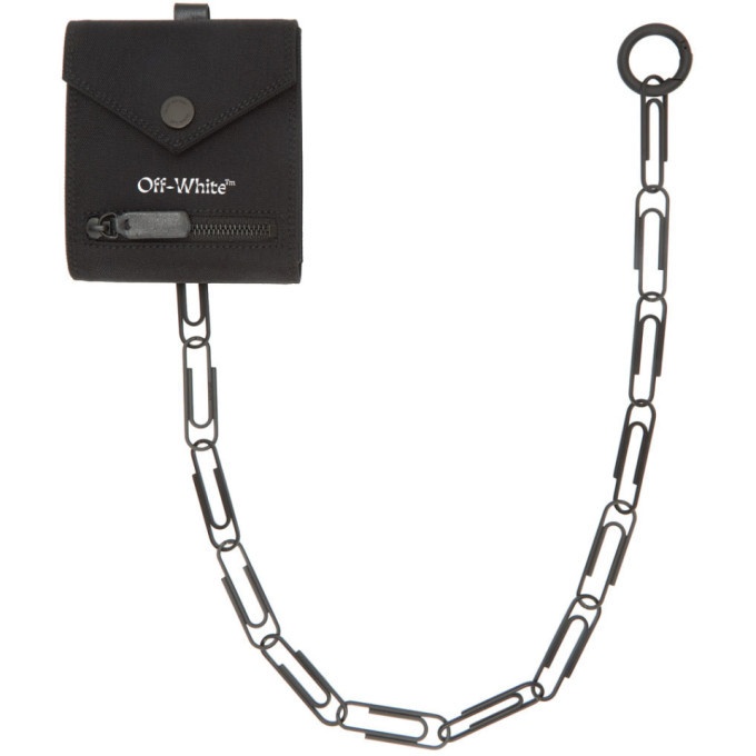 Photo: Off-White Black Logo Chain Wallet