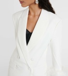 Rebecca Vallance Bridal Evelyn feather-trimmed blazer