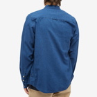 Folk Men's Waffle Relaxed Fit Shirt in Indigo Waffle