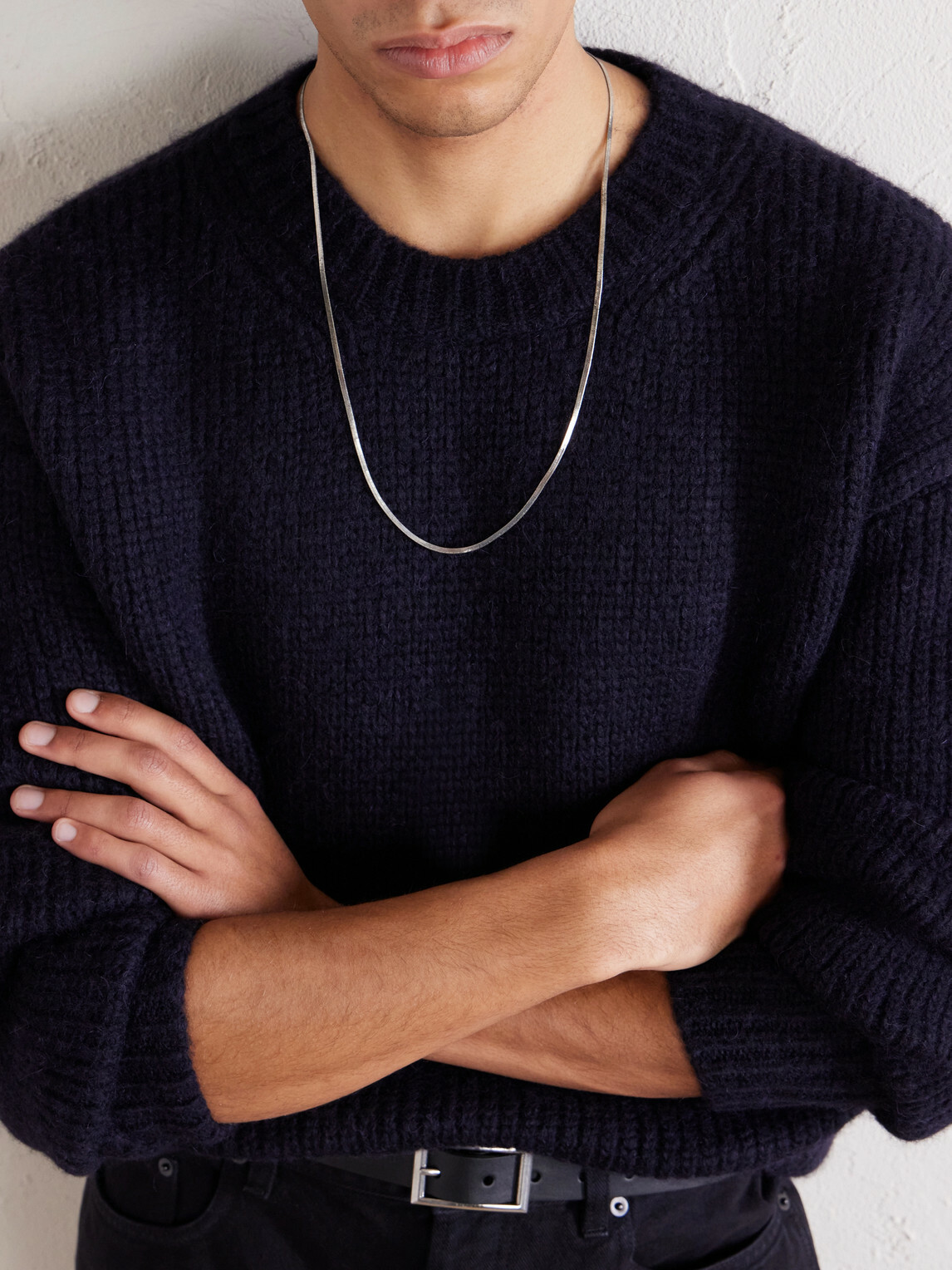 SAINT LAURENT - Silver-Tone Chain Necklace - Silver