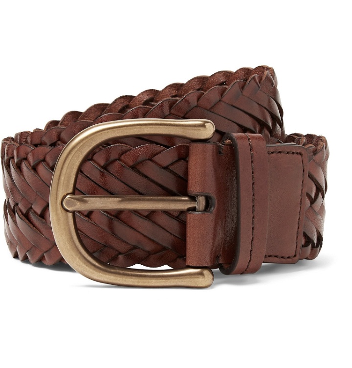 Photo: TOM FORD - 4.5cm Dark-Brown Woven Leather Belt - Brown
