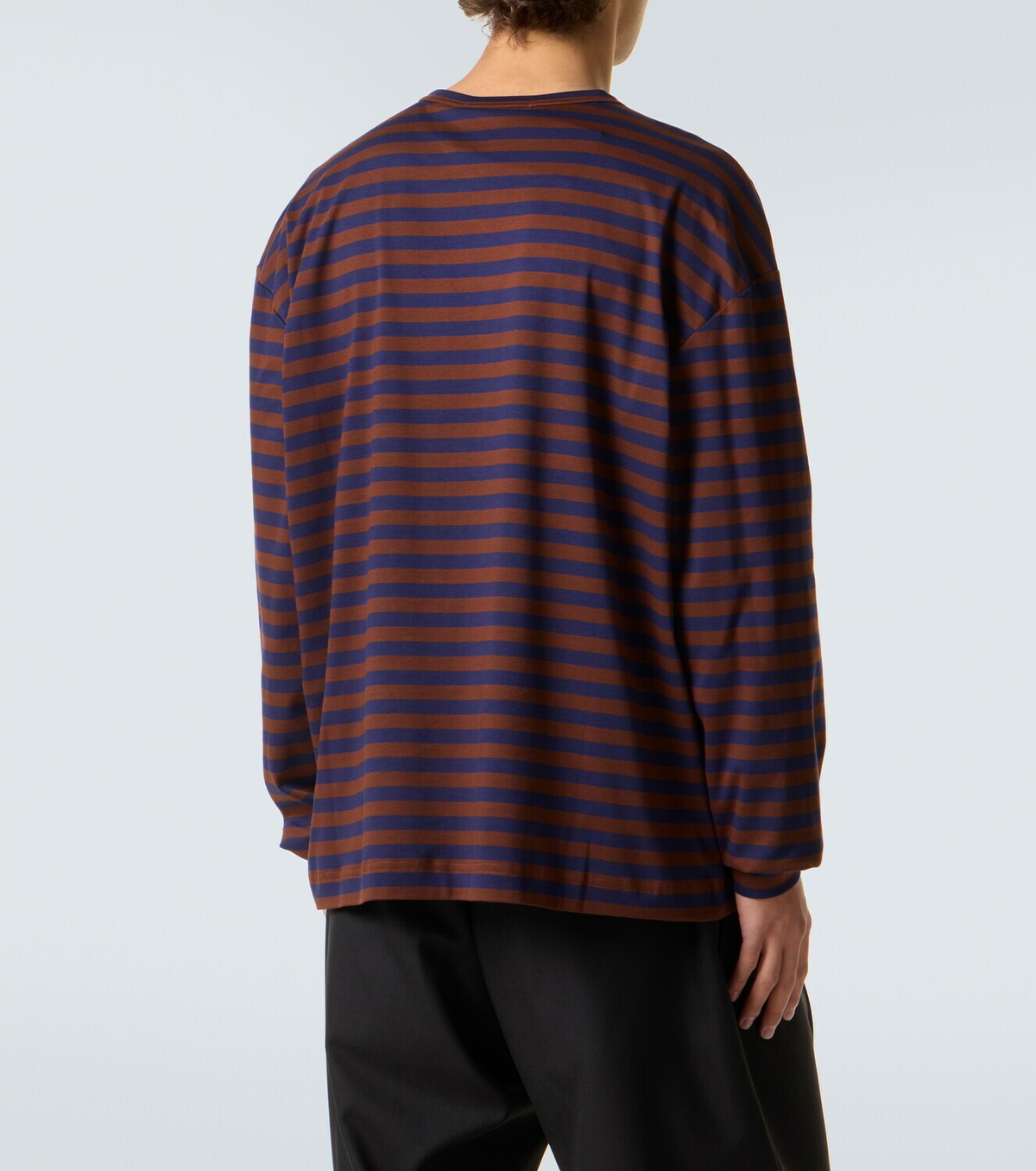 Plan C Striped cotton jersey T-shirt
