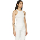Esse Studios White High Neck Rib Tank Top