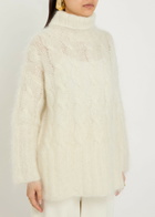 Joseph Fortin Cable-knit Brushed Mohair-blend Jumper Cream