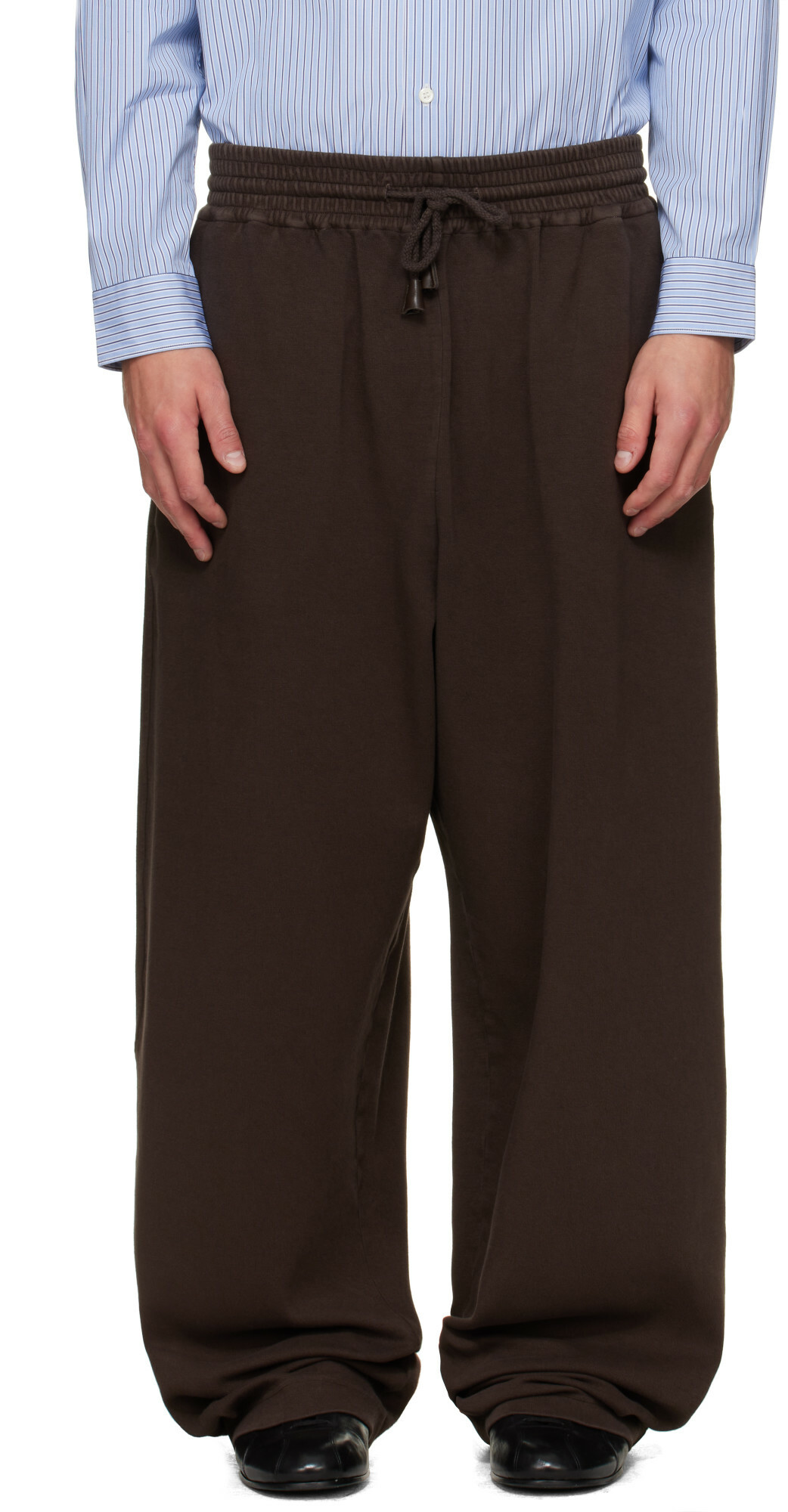 Hed Mayner Brown Embroidered Sweatpants