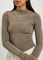 Rick Owens Temple Stretch-jersey top Grey