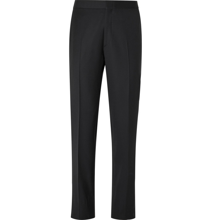 Photo: Brioni - Slim-Fit Wool Tuxedo Trousers - Black