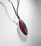 Jennifer Fisher 14kt gold-plated and leather necklace with quartz