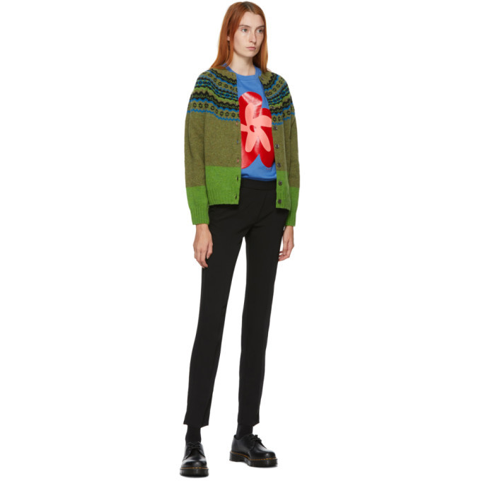 最終価格‼️Molly Goddard × コムデギャルソン ニット カーディガン Molly Goddard Green Timmy Fair-Isle Cardigan Molly Goddard