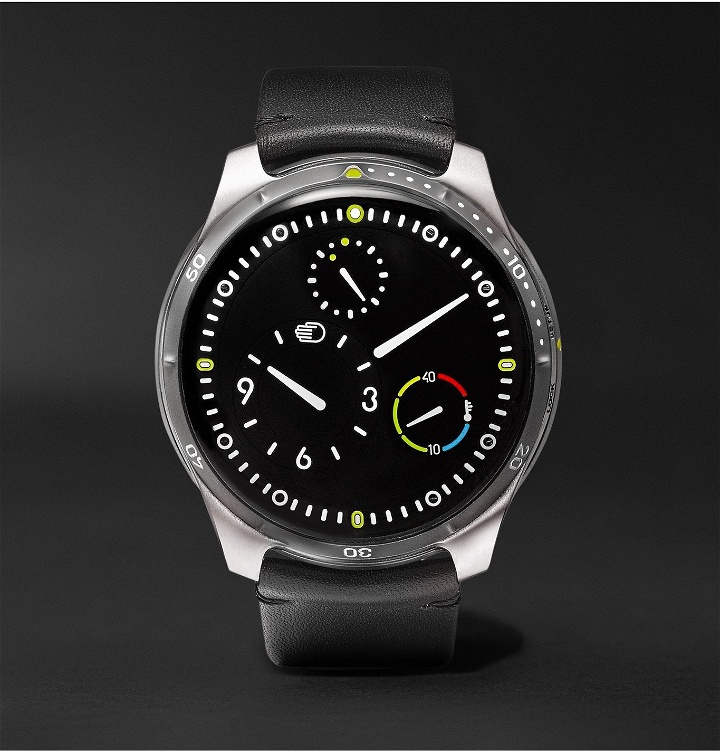 Photo: Ressence - Type 5 Mechanical 46mm Titanium and Leather Watch, Ref. No. TYPE 5B - Black