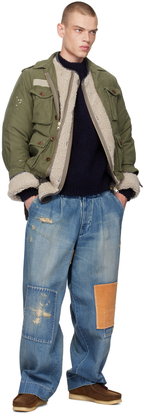 kolor Navy Studded Sweater
