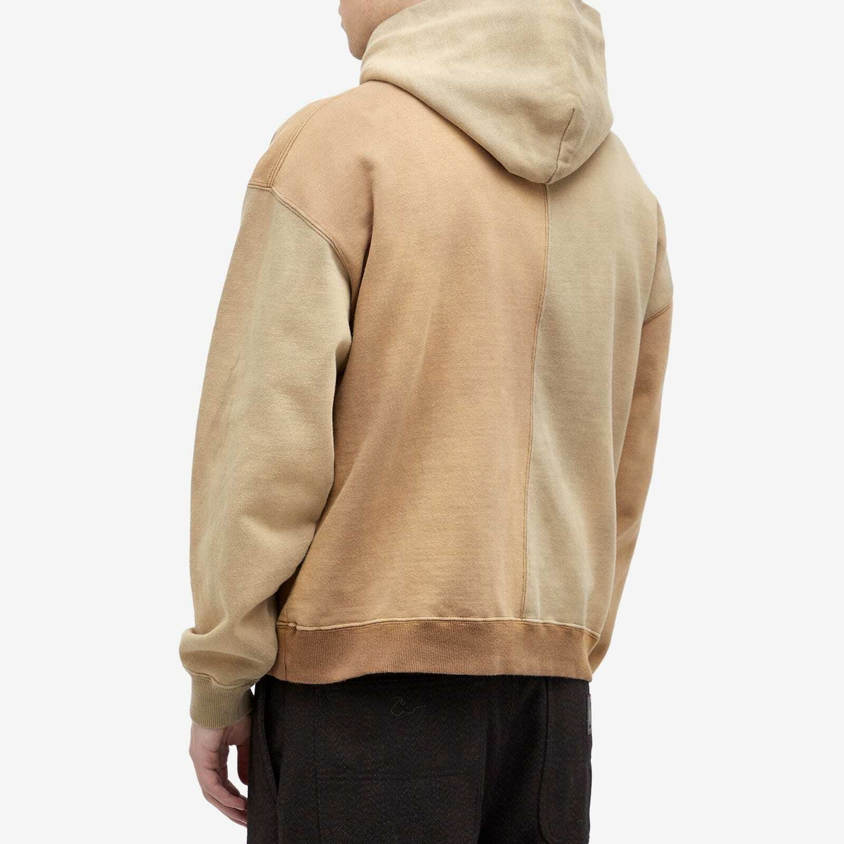 BEAMS Men's Fade Crazy Hoodie in Beige