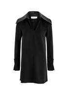 16 Arlington Dante Leather-panelled Mini Dress Black 6 (UK6 / XS)