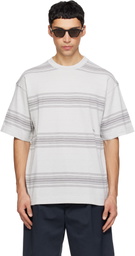 nanamica Gray Stripe T-shirt
