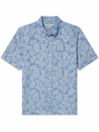 Outerknown - Atlantic Button-Down Collar Linen-Jacquard Shirt - Blue