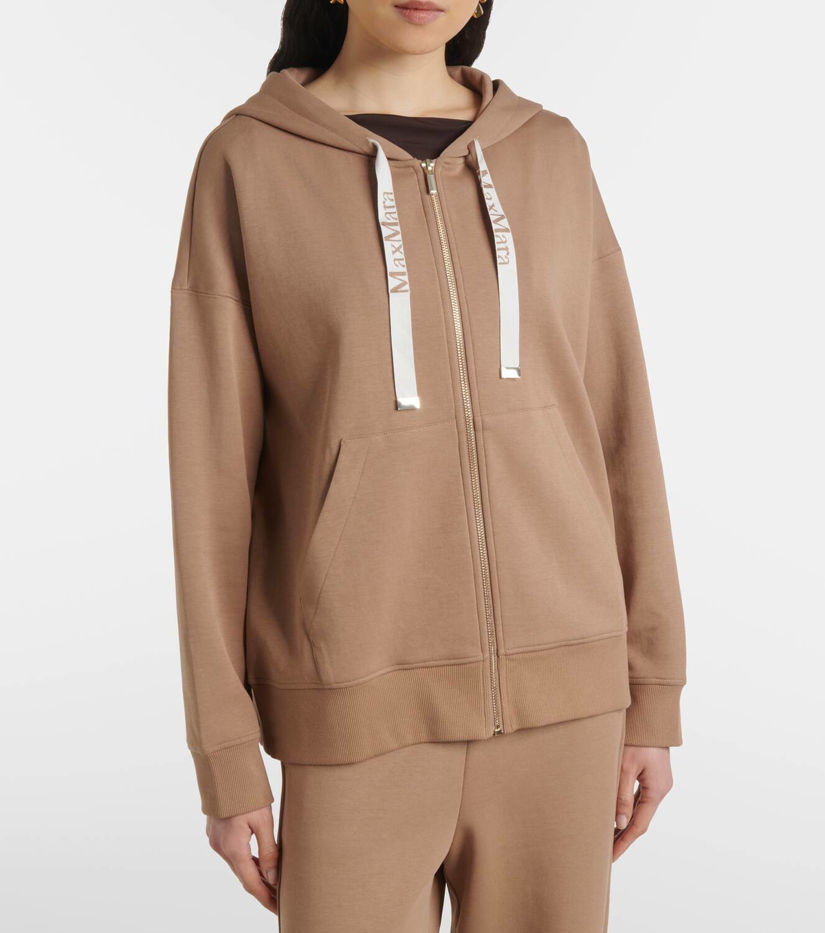 'S Max Mara Jour cotton-blend jersey hoodie