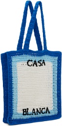 Casablanca Blue Crochet Tote