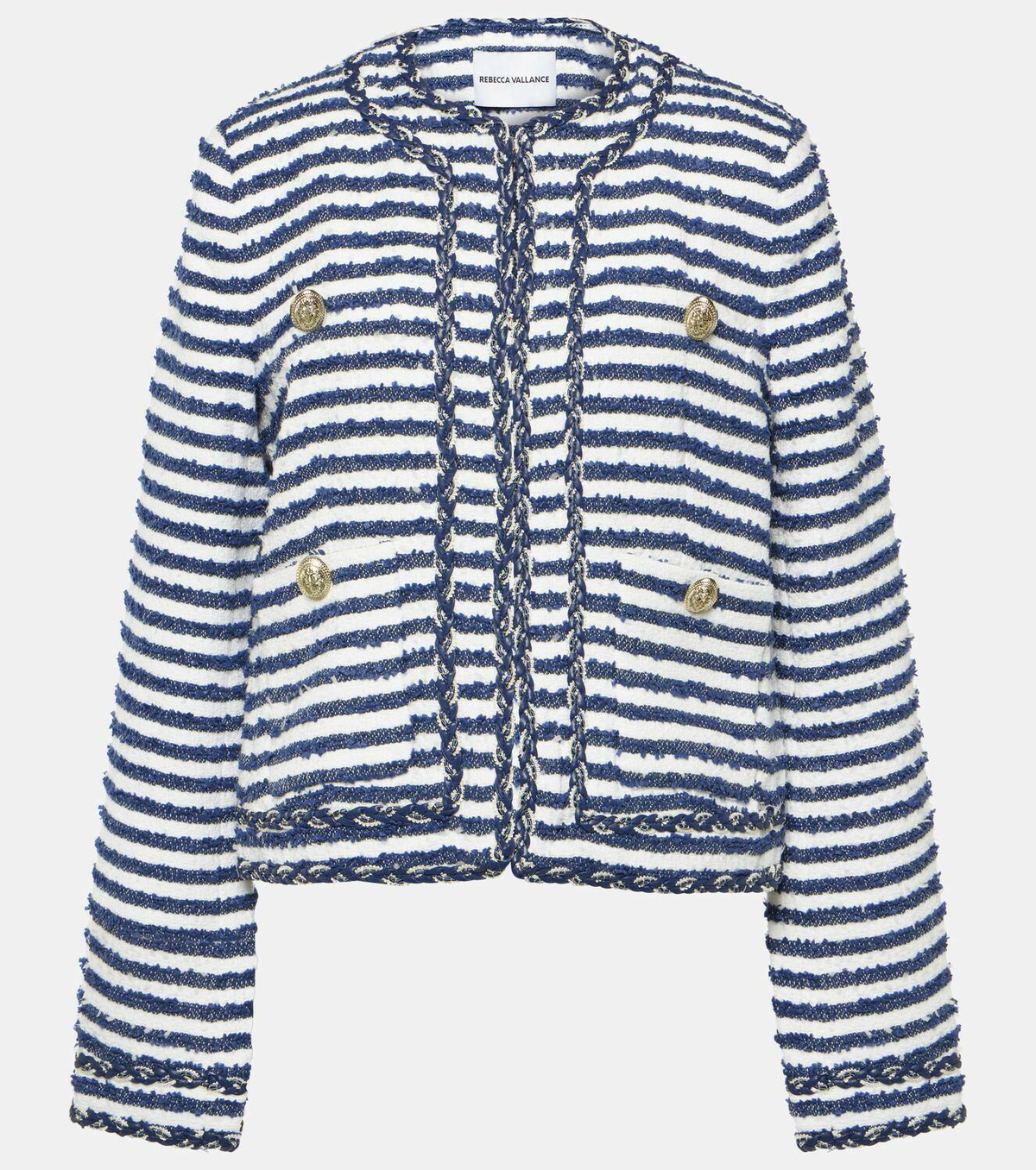 Rebecca Vallance Matteo striped bouclé jacket