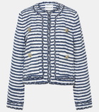 Rebecca Vallance Matteo striped bouclé jacket