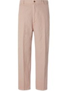 TOD'S - Garment-Dyed Cotton and Linen-Blend Trousers - Pink