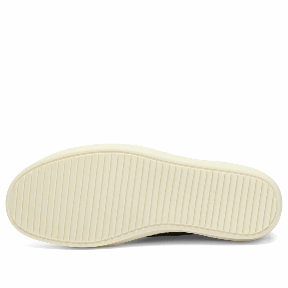 Rick Owens Men's Leather Vintage Sneaks in Drkdust/Milk/Milk