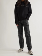 Givenchy - Slim-Fit Distressed Coated Jeans - Black