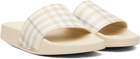 Burberry Beige Check Slides