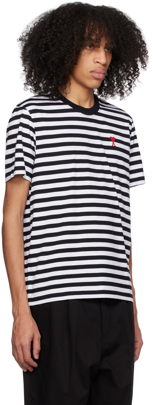 AMI Paris Black & White Ami de Cœur T-Shirt AMI