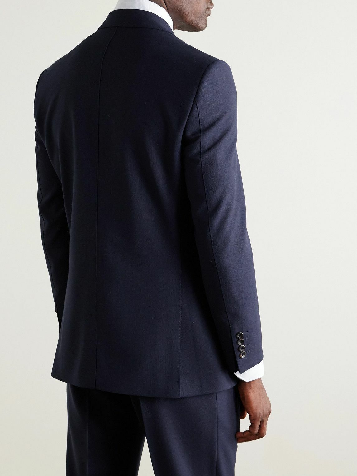 Richard James - Hepworth Double-Breasted Grain de Poudre Wool Suit Jacket - Blue