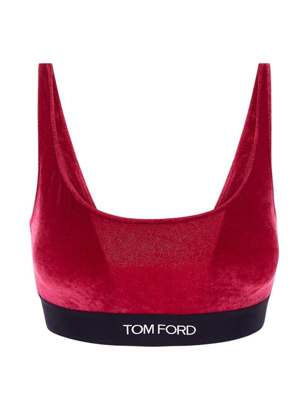 Photo: Tom Ford Velvet Logo Bralette