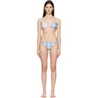 Acne Studios Multicolor Flower Check Bikini