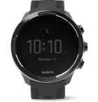 Suunto - 9 Baro GPS Stainless Steel and Silicone Digital Watch - Black