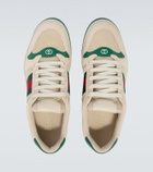 Gucci Screener leather-trimmed sneakers