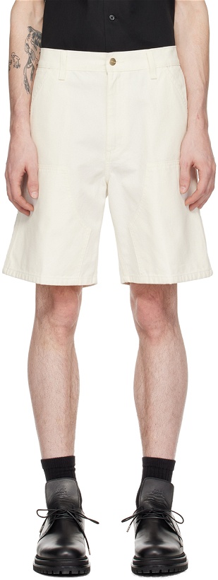 Photo: Carhartt Work In Progress White Double Knee Shorts